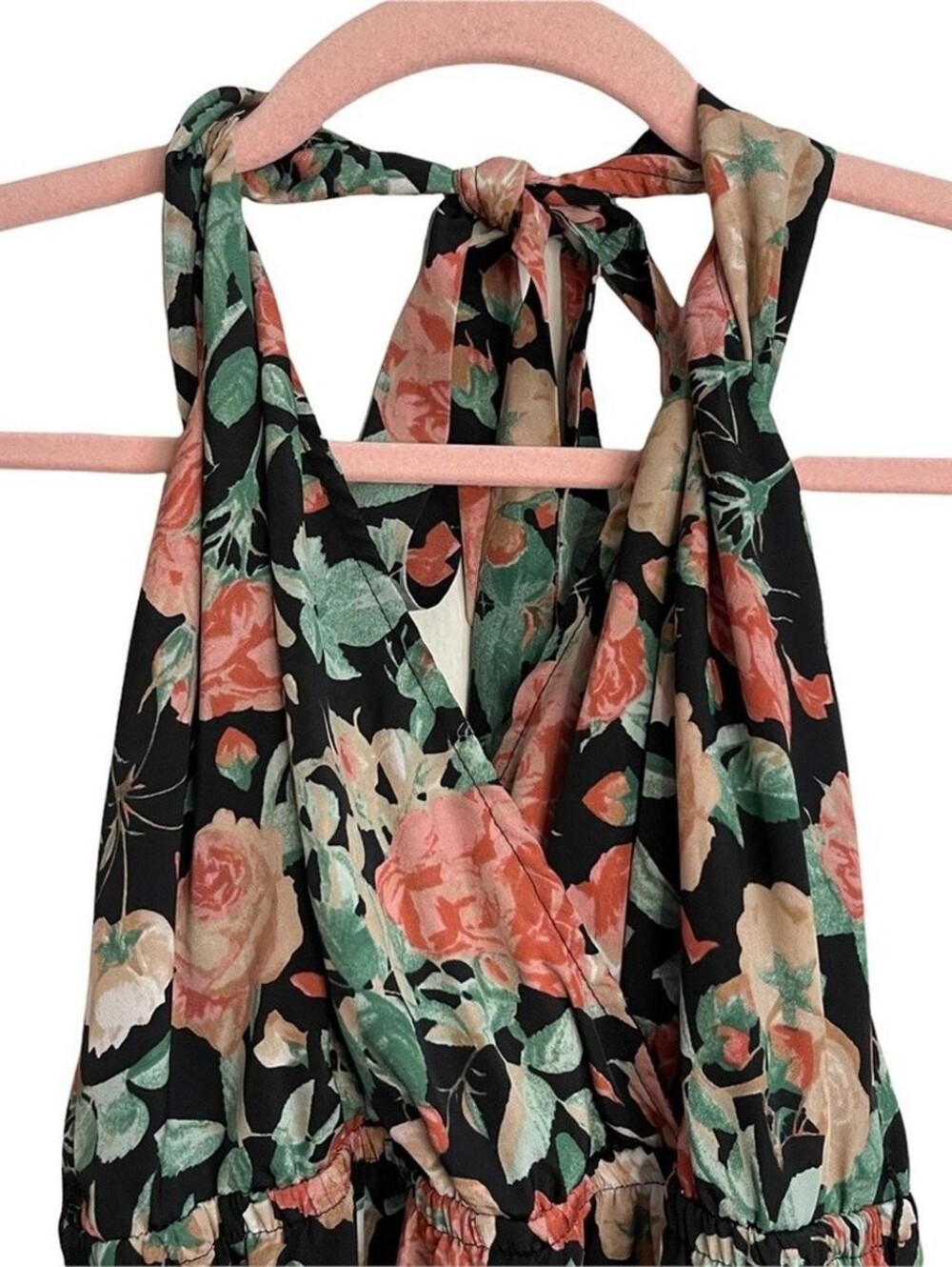 Lovers + Friends Floral Halter Wide-Leg Jumpsuit - Size M - Picture 6 of 9